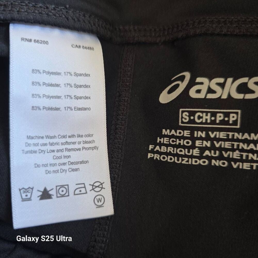 Asics womens Sz S black crop workout leggings - Picture 7 of 7